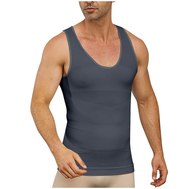 Men's Solid Color Mesh Shaping Stretch Casual Fitness Sports Slim Vest
