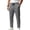 Dark Gray, variant on Dwelliawo Mens Breathable Casual Pants, Elastic Waist Drawstring Straight Leg Pants, Quick Dry Workout Pants For Daily Work Black XL