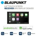 thumbnail image 2 of BPA799PLAY DENVER BLAUPUNKT BLAUPUNKT DENVER 6.8 Récepteur Sans Mécanique Double-Din Compatible avec Android Auto et Apple, 2 of 2