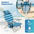 thumbnail image 3 of Costway 1 PCS Folding Beach Chair for Adults Lightweight Aluminum Lounge Chair for Picnic, 3 of 10