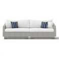thumbnail image 2 of RST Brands Cannes Aluminum Wicker and Fabric Sofa in Centered Ink/White, 2 of 5