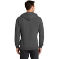 thumbnail image 2 of Port & Company PC78ZH Core Fleece Full-Zip Hooded Sweatshirt, Charcoal, 4XL, 2 of 2
