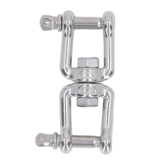 Anchor Chain, 304 Stainless Steel Double Jaw Shackle Rustproof Universal Jaw Anchor Connector For Hardware Lifting Connection