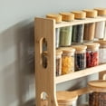 thumbnail image 4 of Basicwise Versatile 3-Tier Bamboo Spice Rack and Pantry Organizer with 13 Glass Jars – Perfect for Countertop Storage in Kitchens to Keep  Seasoning Containers Neatly Displayed and Easily Accessible, 4 of 10