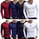 thumbnail image 5 of Camiseta de manga larga para hombre con diseño de fans del ejército de primavera y otoño, ajustada, de cuello redondo transparente multicolor, camisa básica para hombre, 5 of 6