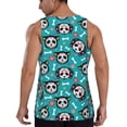 thumbnail image 3 of Gaeub Skull Cat Men's Athletic Tank Top, Workout Sleeveless Shirts, Running Tank Tops for Gym, Running, Training - 4X-Large, 3 of 9