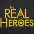 thumbnail image 2 of Mens Funny T Shirts The Real Heroes People Who Tolerate Me On A Daily Basis Sarcastic Novelty Tee for Men Graphic Tees, 2 of 9