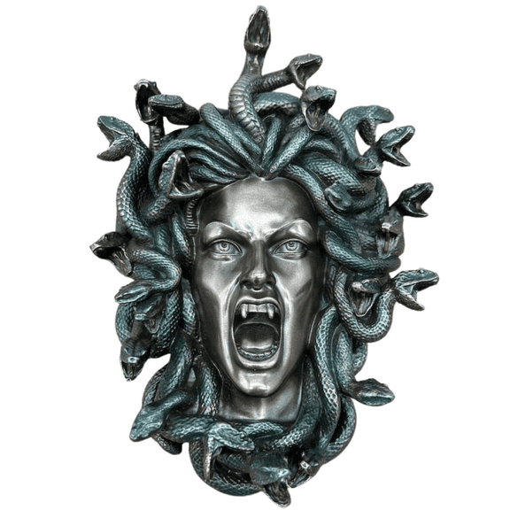 Greek Medusa Head Statue for Decor