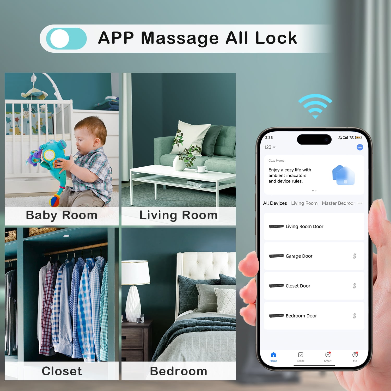 Smart Fingerprint Door Lock, Keyless Entry Front Door Knob,Biometric Door Knob, Code Knob Door Handle Lock with App, Digital Keypad Door Lock for Bedroom, Hotel, Apartment