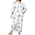 thumbnail image 4 of WCJM Valentine Nightgown Plus Size Sleepshirts Plus Size Casual Sleep Dress Women's Plus Heart Print Long Sleeve Round Neck Medium Stretch Loose Nightdress, 4 of 5