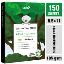 Koala Sublimation Paper 150 sheets 8.5x11 inches for Inkjet Heat Transfer Compatible with Sublimation Ink Printer 105gsm DIY Holiday Personalized Gifts