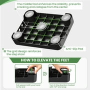 SOYO Heavy Duty Mobility One Step Stool, Indoor/Outdoor Non-Slip Step Platform Assistive Devices for Adults and Elderly, Portable Standing Supports for Cars, Bed, Door, Stair or Bathroom, Black-Gray