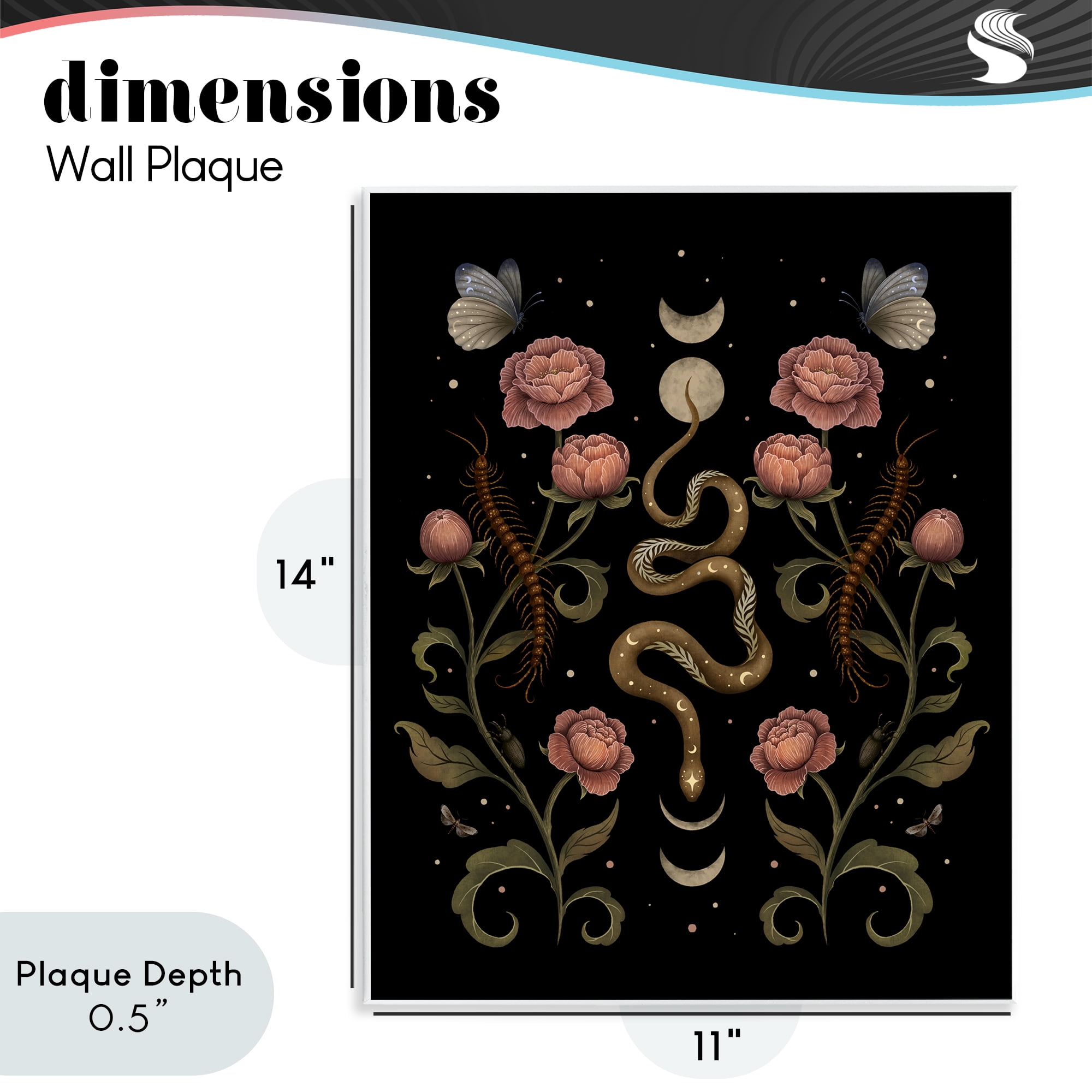 Stupell Industries Serpentine Garden Symmetry Wall Plaque Art, design by Episodic Drawings