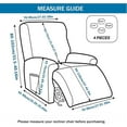 thumbnail image 5 of Recliner Slipcovers 4-Pieces Recliner Covers Recliner Couch Covers Recliner Chair Cover Non Slip Reclining Slipcovers with Storage Pockets Furniture Protector for Living Room, 5 of 8