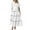 White, variant on Summer Dresses for Women, Women's 2024 Boho Dress V Neck Short Sleeve Belted Ruffle Hem A-Line Flowy Maxi Dresses Stripe Beach Sundress
