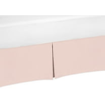 Blush Pink Baby Girl Pleated Crib Bed Skirt Dust Ruffle for Bedding Collections by Sweet Jojo Designs