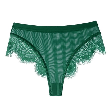 

Yclkvgw High Rise Underwear Women Sexy Lace Patchwork Panties Women Lingerie Comfort High Waist Underwear Intimates Fashion Striped Mesh Briefs Female Cotton Polyester