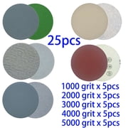 Zyllora Premium Wetdry Sandpaper Discs 2 Inch 25Pcs 1000 2000 3000 4000 5000 Grit Choose The Right Grit for Your Product