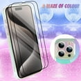 thumbnail image 2 of Compatible with iPhone 15 Pro Max Case Magnetic 【Support for MagSafe】 Bling Laser Iridescent Florescent Crystal Luxury Case Camera Protector + 2* Screen Protector Shockproof Case -Clear, 2 of 12