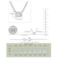 thumbnail image 6 of Dazzlingrock Collection 0.25 cttw Emerald Lab Grown White Diamond Solitaire Sideways Pendant with 18 inch Gold Chain for Women in 14K Solid White Gold, 6 of 7