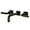 Oil Rubbed Bronze, variant on Kingston Brass KS6120KL Whitaker Double-Handle Wall Mount Bathroom Faucet, Matte Black