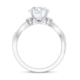 thumbnail image 2 of Rosec Jewels Certified Lab Grown Diamond Engagement Ring 3 Carat - EF-VS Quality - Round Diamond Ring with Crossover Shank, 14K White Gold, US 6.00, 2 of 8