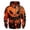 Fluorescence Yellow, variant on Halloween Hoodie for Men Funny Pumpkin Face Hooded Sweatshirts Scary Skull Long SLeeve Tops Holiday Costumes Ginger 3XL