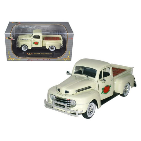 Signature Models 32388crm 1949 Ford F-1 Camion de Livraison Tomate Crème 1/32 Voiture Modèle Moulée sous Pression par Signature Models
