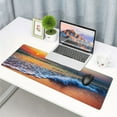 thumbnail image 5 of Beautiful Sea Sunrise Extended Big Mouse Pad Large,XL Gaming Mouse Pad Desk Pad,31.5x11.8inch Long Computer Keyboard Mouse Mat Mousepad with 3mm Non-Slip Base and Stitched Edge for Home Office Work, 5 of 6