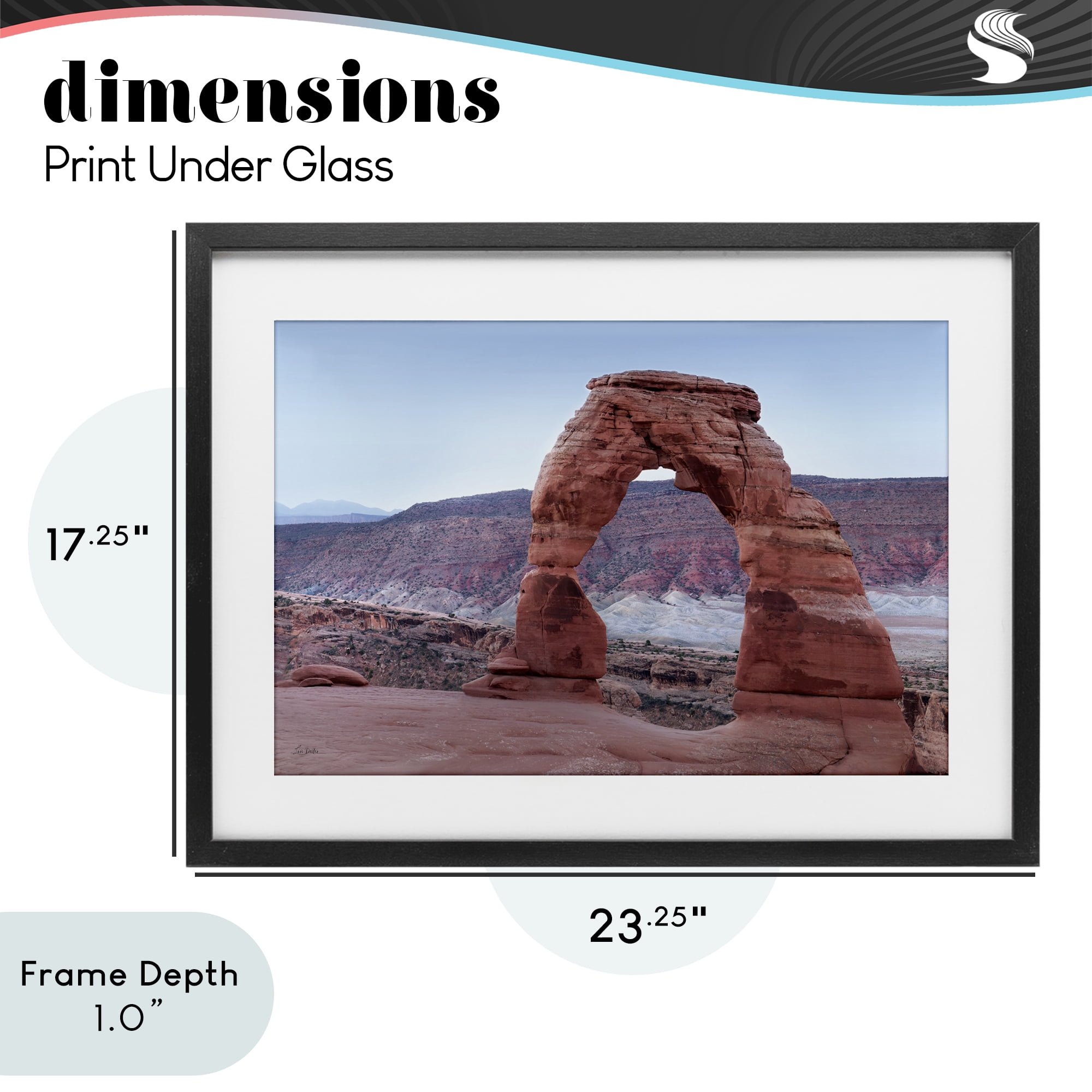 Stupell Industries Time's Sculpture Delicate Arch Black Framed Print Under Glass, design by Lori Deiter