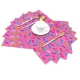 thumbnail image 2 of XMXT 1 Pcs PVC Woven Placemats, Magenta Candy Print Stain Resistant Anti-Skid Place Mats for Dining Table, 12 x 18 inches, 2 of 6