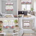 thumbnail image 6 of Independence Day Kitchen Curtains Sets for Windows 24 Inch Length, 4th of July Red Blue Stars Patriotic Rod Pocket Window Treatments Tier Curtains and Valances Set for Bedroom/Bathroom, 6 of 8