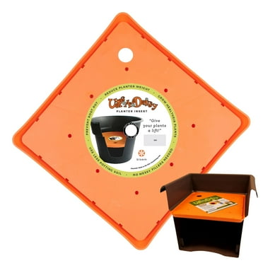 Bloem: Ups-A-Daisy Square Planter Insert - 13" x 1" - Durable Resin Disk, Drainage Holes, Set Inside Planter For Less Soil Gardening, Indoor-Outdoor
