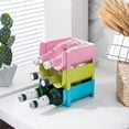 thumbnail image 4 of 14*16*7.5cm Fridge Bottle Storage 3 Piece Beer Rack Refrigerator Plastic Stackable Wine Rack Fridge Stackable Wine Rack Stackable Bottle Rack (3 Colors), 4 of 5