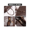 thumbnail image 6 of Gustave Women's PU Leather Tote Shoulder Bag Vintage Y2K Trendy East West Handbag Hobo Underarm Purse with Adjustable Strap for Work Casual Travel - Coffee, 6 of 7