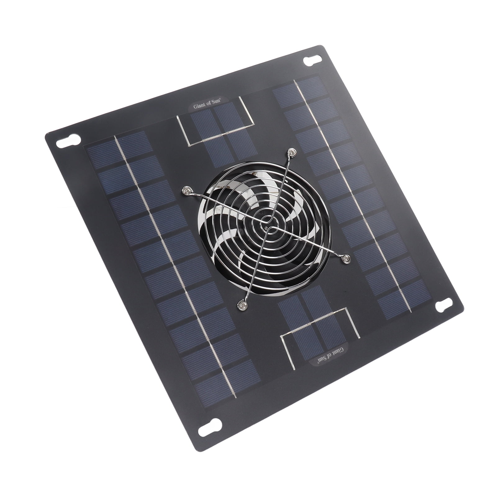 Kit de ventilador de escape solar de 18 V y 12 W, impermeable, CC, sin escobillas, panel solar redondo, ventilador de refrigeración para taller, casa de mascotas | Bodega Aurrera en línea