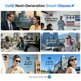 thumbnail image 3 of Lunettes IA pour Hommes et Femmes, Lunettes Intelligentes Propulsées par ChatGPT, Traduction IA en Temps Réel avec 147 Langues, Lecture de Musique 11 H, Lunettes de Soleil Bluetooth avec Lentille Polarisée, UV P, 3 of 8