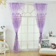 thumbnail image 4 of Sheer Voile Curtains, Window Curtains Sheer Tulle Voile Decor Floral Pattern（100x200cm）, 4 of 5