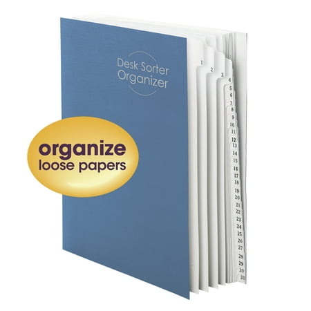UPC: 0086486892940 | Smead Desk File/Sorter  Daily (1-31)  31 Dividers  Letter Size  Blue (89294)