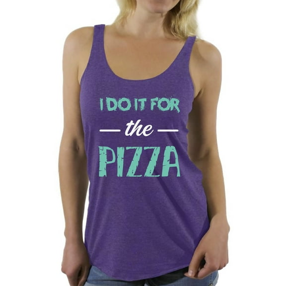Awkward Styles Women's I Do It For the Pizza Graphic Racerback Tank Tops GYM Funny Workout Saying