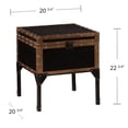 thumbnail image 4 of SEI Furniture Drifton Travel Trunk End Table in Black, 4 of 9