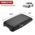 thumbnail image 3 of KBH Center Console Lid Replacement for Toyota Camry Accessories 2012-2017, Leather Skin Upholstery Armrest Covering for Car Interior, Black (Leather Part Only), 3 of 9