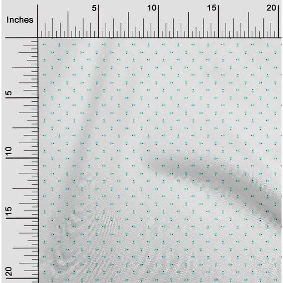 oneOone Polyester Lycra Aqua Blue Fabric Small Motif Geometric Sewing Fabric by The Yard Printed DIY Clothing Sewing Supplies 56 Inch Wide