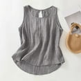 thumbnail image 4 of Lodgix Women's Tank Tops Sleeveless Summer Top Spaghetti Strap Shirt Loose Fit Beach Vacation 2025 Casual Gray-2XL, 4 of 4