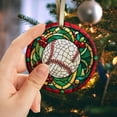 thumbnail image 2 of Baseball Ornaments Ceramic For Christmas, Stained Glass Ornaments Ceramic Christmas 2025, 2 of 7