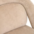 thumbnail image 6 of iooHug 32" Velvet Accent Chair, Modern Upholstered Armchair with Soft Cushion and Curved Backrest, Comfy Lounge Chair for Living Room, Bedroom, Reading Corner, Beige, 6 of 8