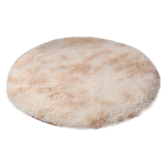 HLONK Multicolor Round Rug For Girls Bedroom Circle Rug For Room Carpet For Teen Girls Room Circular Rug For Nursery Room Fuzzy Plush Rug For Dorm Cute Room Decor For Baby