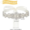 thumbnail image 2 of Brass Flower Bridal Belt with Glass Rhinestones for Wedding Dress Polyester Ribbon Exquisite Sash for Wedding Belt Platinum 113-3/8 inch(288cm), 2 of 6