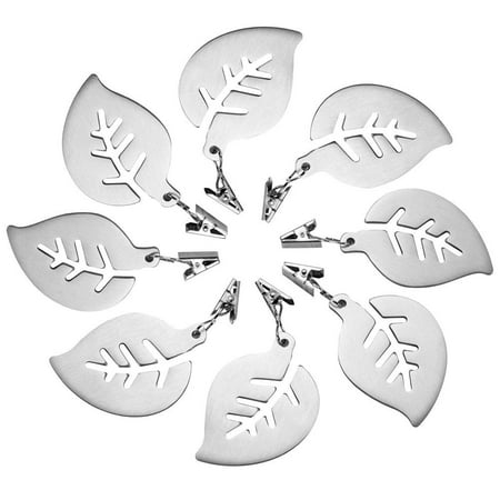 

Goohosi Tablecloth Weights Pendant Stainless Steel Tablecloth Clip Leaves Shaped Metal for Dinner Table Pack of 8