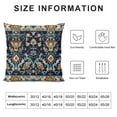 thumbnail image 5 of Nawypu Moroccan Blue Throw Pillow Cushion Cover, Oriental Petals Swirling Vintage Art , Royal Decorative Square Accent Pillow Case for Living Room and Bedroom,Blue Mustard, 5 of 5